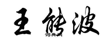 胡问遂王能波行书个性签名怎么写