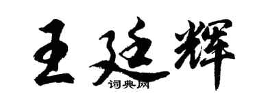 胡问遂王廷辉行书个性签名怎么写