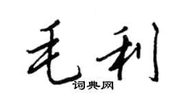 王正良毛利行书个性签名怎么写