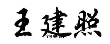 胡问遂王建照行书个性签名怎么写