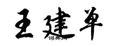 胡问遂王建单行书个性签名怎么写
