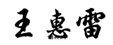 胡问遂王惠雷行书个性签名怎么写