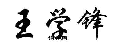胡问遂王学锋行书个性签名怎么写