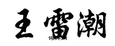 胡问遂王雷潮行书个性签名怎么写