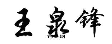 胡问遂王泉锋行书个性签名怎么写