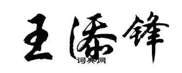 胡问遂王添锋行书个性签名怎么写