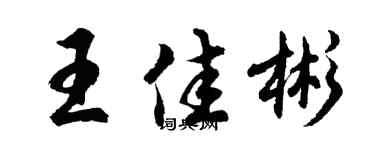 胡问遂王佳彬行书个性签名怎么写