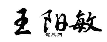 胡问遂王阳敏行书个性签名怎么写