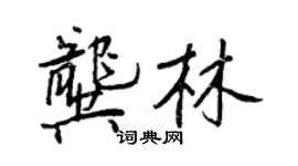王正良龚林行书个性签名怎么写