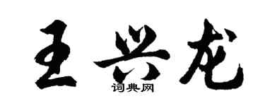 胡问遂王兴龙行书个性签名怎么写