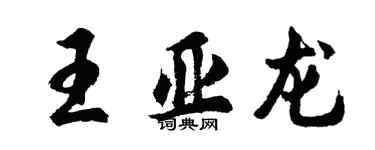 胡问遂王亚龙行书个性签名怎么写