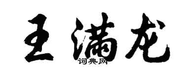 胡问遂王满龙行书个性签名怎么写