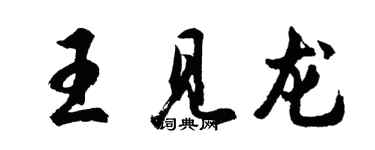 胡问遂王见龙行书个性签名怎么写