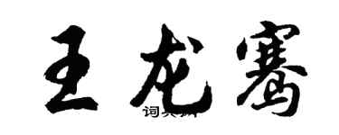 胡问遂王龙骞行书个性签名怎么写