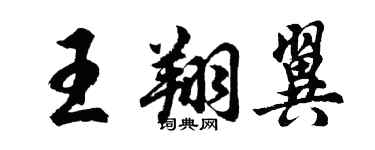 胡问遂王翔翼行书个性签名怎么写