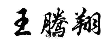 胡问遂王腾翔行书个性签名怎么写