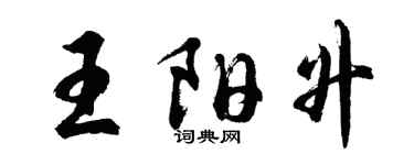 胡问遂王阳升行书个性签名怎么写
