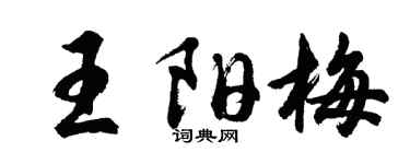 胡问遂王阳梅行书个性签名怎么写