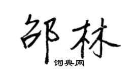 王正良邵林行书个性签名怎么写