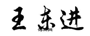 胡问遂王东进行书个性签名怎么写