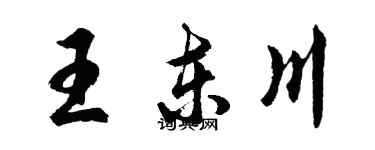 胡问遂王东川行书个性签名怎么写