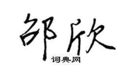 王正良邵欣行书个性签名怎么写