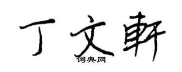 王正良丁文轩行书个性签名怎么写
