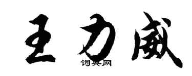 胡问遂王力威行书个性签名怎么写