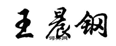 胡问遂王晨钢行书个性签名怎么写