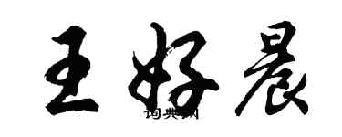 胡问遂王好晨行书个性签名怎么写