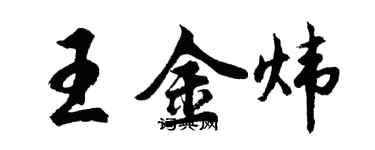 胡问遂王金炜行书个性签名怎么写