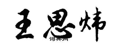 胡问遂王思炜行书个性签名怎么写