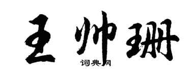 胡问遂王帅珊行书个性签名怎么写