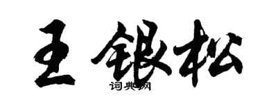 胡问遂王银松行书个性签名怎么写