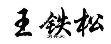 胡问遂王铁松行书个性签名怎么写