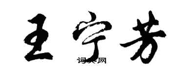 胡问遂王宁芳行书个性签名怎么写