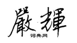王正良严辉行书个性签名怎么写