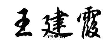 胡问遂王建霞行书个性签名怎么写