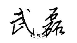 王正良武磊行书个性签名怎么写