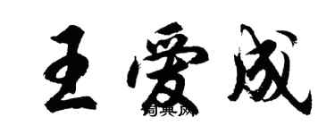 胡问遂王爱成行书个性签名怎么写