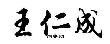 胡问遂王仁成行书个性签名怎么写