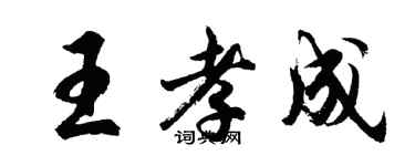 胡问遂王孝成行书个性签名怎么写