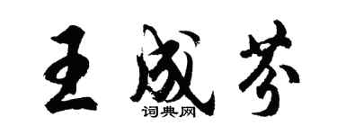 胡问遂王成芬行书个性签名怎么写
