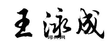 胡问遂王泳成行书个性签名怎么写