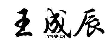 胡问遂王成辰行书个性签名怎么写