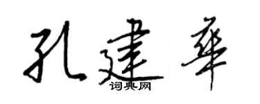 王正良孔建华行书个性签名怎么写