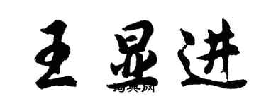 胡问遂王显进行书个性签名怎么写