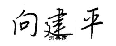 王正良向建平行书个性签名怎么写