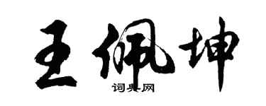 胡问遂王佩坤行书个性签名怎么写
