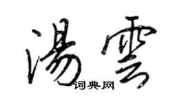 王正良汤云行书个性签名怎么写